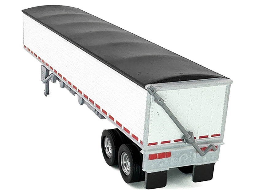 HO Logistics Covered Grain Trailer White Black 1/87 4