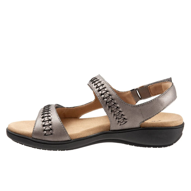Trotters Romi Woven Sandal Gray 9.5 3