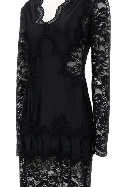 Rabanne Lace Maxi Dress Black EU 40 4