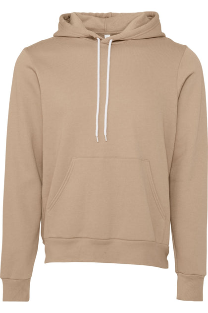 Bella + Canvas Unisex Pullover Polycotton Fleece Hooded Sweatshirt Brown XLarge 2