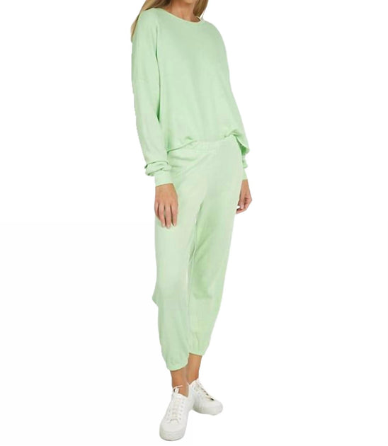 Michael Lauren Travis Crop Pullover Green Small 3