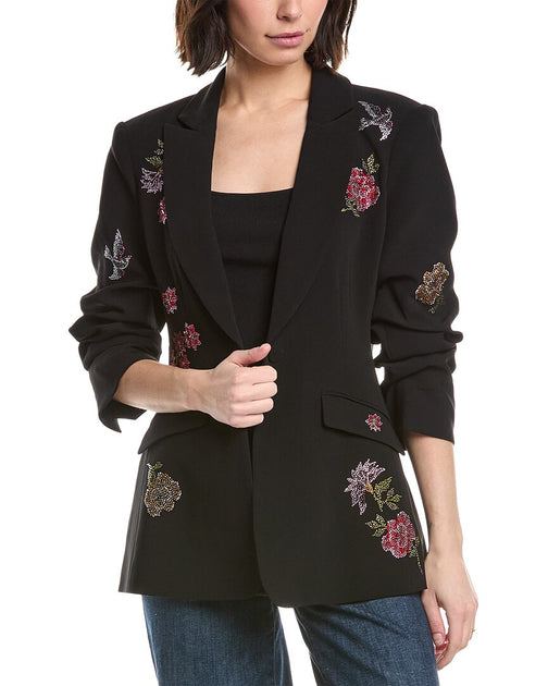 Cinq a Sept Cheyenne Hannah Floral Blazer Black US 2 2