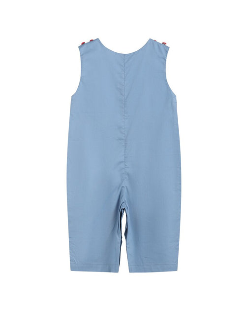 Lil Cactus Smocked Overall Bleu 3-6 Mois 6