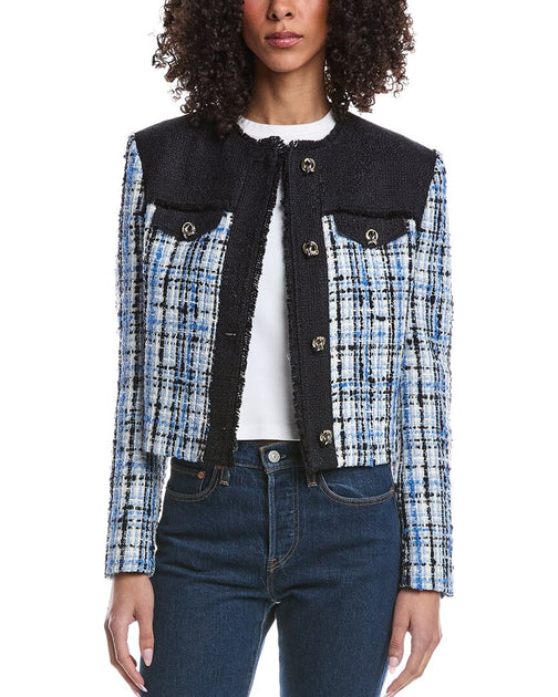 Hugo Boss Josola Tweed Jacke Blau US 14 2