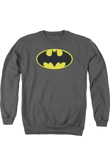 Gildan Batman Classic Bat Logo Crewneck Sweatshirt Grey XXL 2