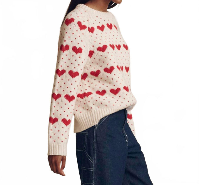 THE GREAT Heart Rundhalspullover Beige XSmall 4