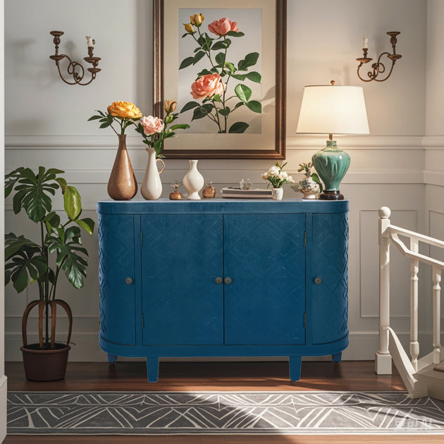 Streamdale Fluted Oval Storage Cabinet 3