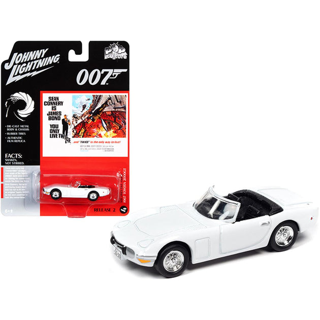 Johnny Lightning 1/64 1967 Toyota 2000GT Cabriolet Blanc 2