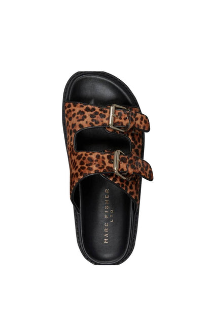 Marc Fisher Augusta Slide Sandal Brown 9 3
