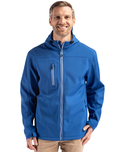 Clique Telemark Eco Stretch Softshell Full Zip Hooded Jacket Blue XL 4