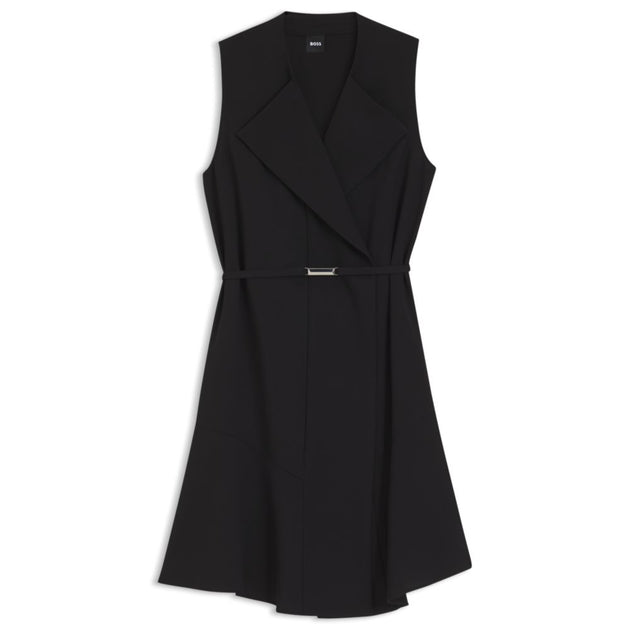 Boss Crepe Wrap Dress Black US 4 2