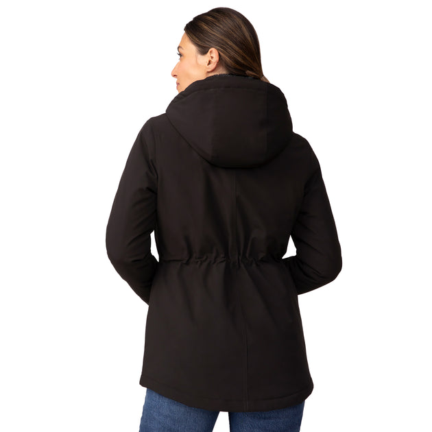 Free Country Women's Thermo Super Softshell Zip Up Jacket Brown Small 4
