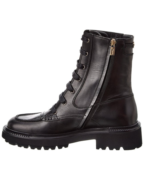 Salvatore Ferragamo Ferragamo Orlando Leather Boot | ShopSimon