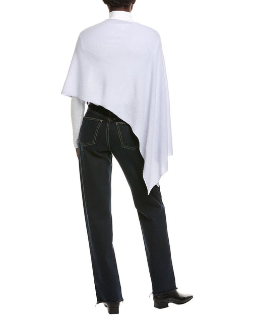 Hannah Rose Pearl Trim Cashmere Topper White One Size 3