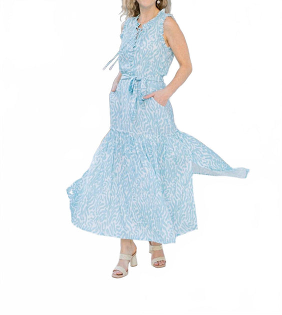 Walker & Wade Alexis Maxi Dress Blue XXS 4