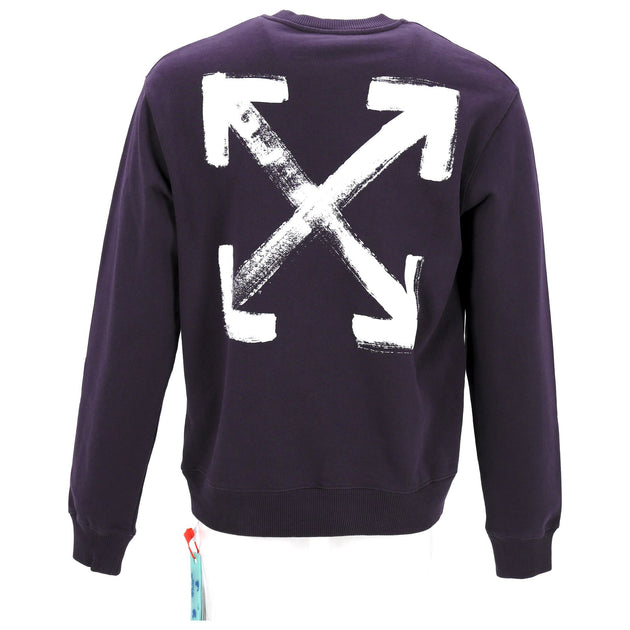 Off-White Paint Arrow Slim Crewneck Purple XLarge 4