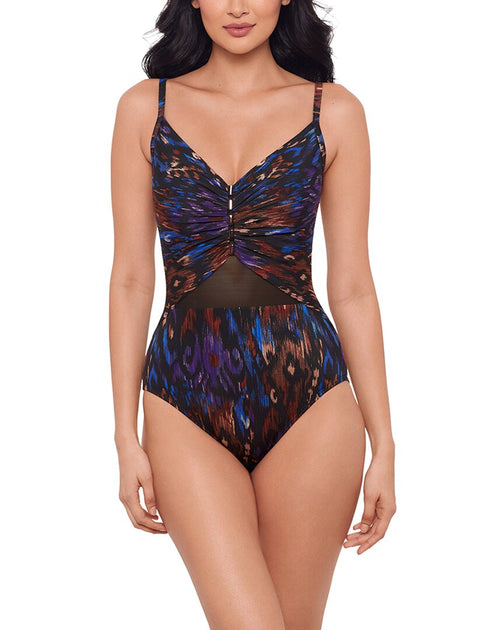 Miraclesuit Tapiz Mariposa Swimsuit Blue US 8 2