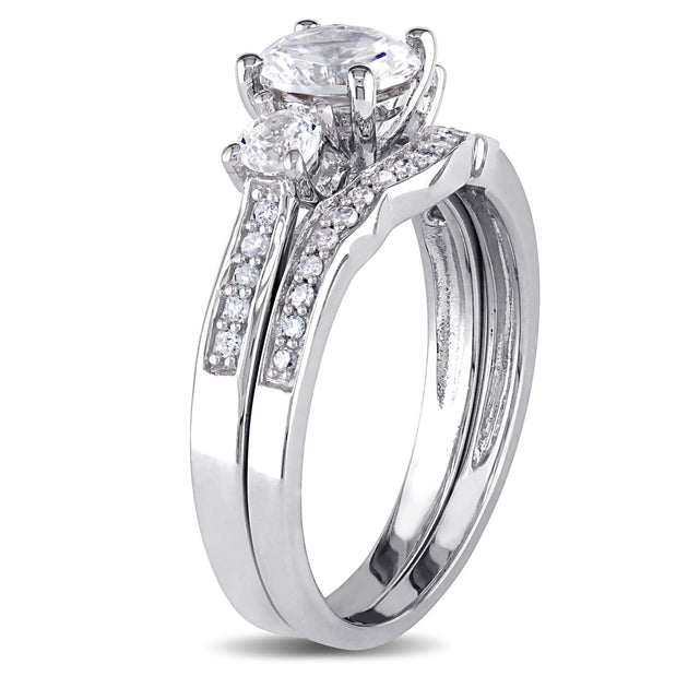 Mimi & Max 3-Stone Bridal Set Silver US 10 4