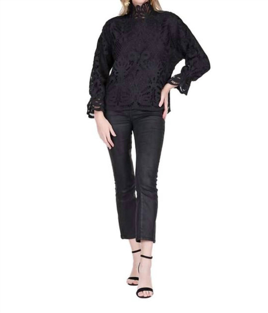 Jade Melody Tam Blouse Black Large 3