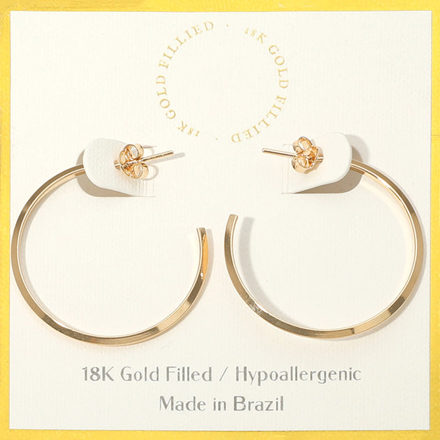 FASHNZFAB Hoop Earrings Silver 0.9 inch 3