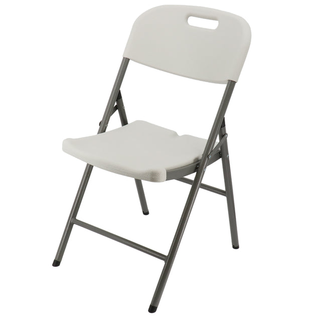 Elama Folding Chair Set White Gray 3