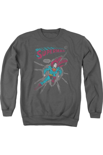 Gildan Superman It Tickles Crewneck Sweatshirt Grey Medium 2