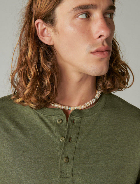 Lucky Brand T-shirt Maniche Lunghe Henley In Tencel – Uomo - 2