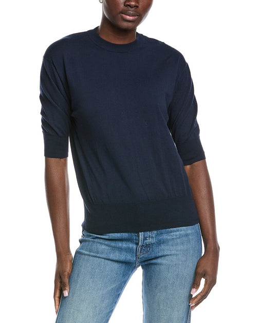 Autumn Cashmere Crewneck Sweater Blue Medium 2