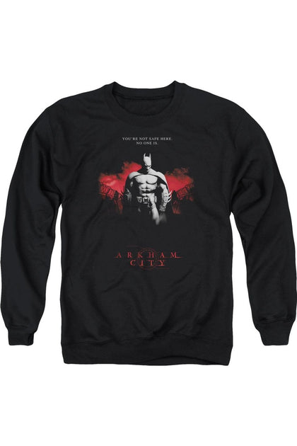 Gildan Batman Arkham City Standing Strong Crewneck Sweatshirt Black XLarge 2