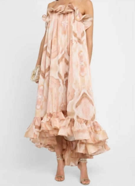 illuminate flounce mini dress Zimmermann Illuminate Flounce Gown In Guava
