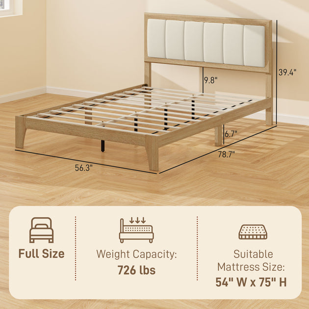 Hivvago Full Bed Frame Charcoal Gray 6