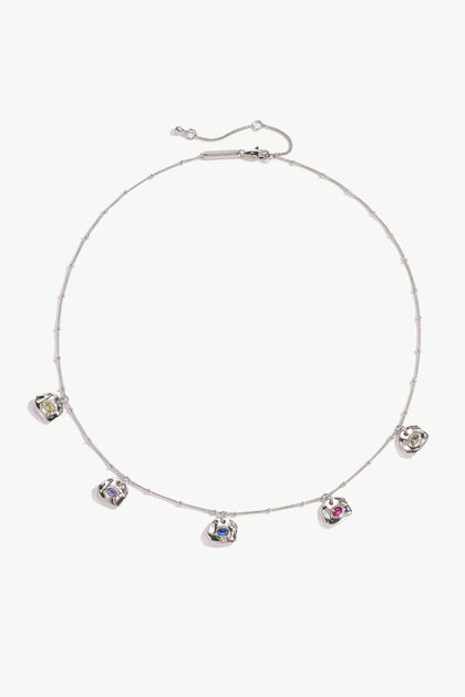 Classicharms Iris Silver Gemstone Necklace One Size 3