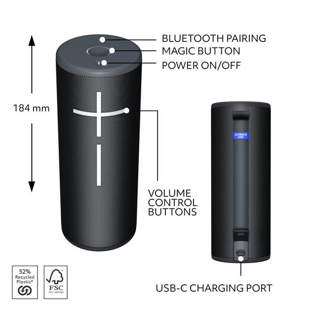 Ultimate Ears BOOM 4 Bluetooth Speaker Black 3
