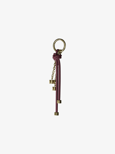Michael Kors Speckled Cord Bag Charm Black One Size 3