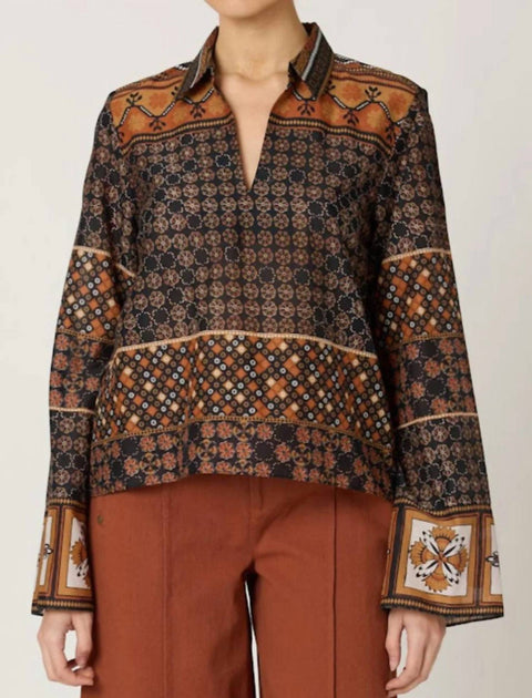 Cleobella Moira Bluse Orange Large 2