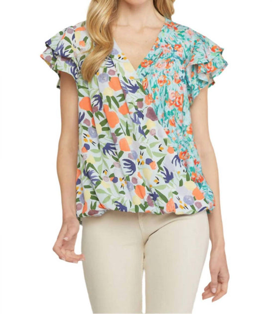 entro Mixed Floral Print Top Multi XL 2