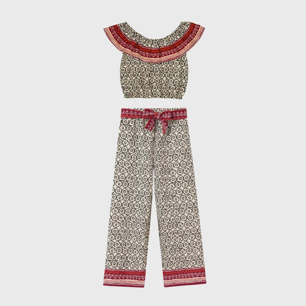 Mayoral Girls Printed Blouse Brown US 12 3