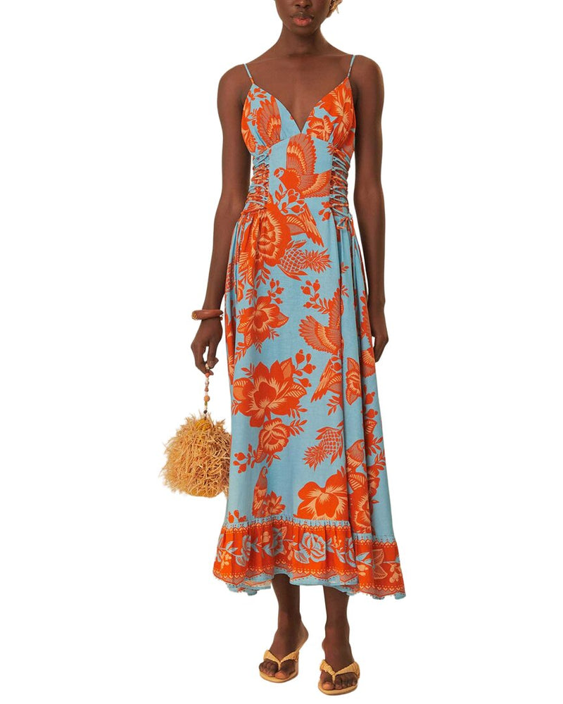 farm rio blue lace garden midi dress christinambruno on LTK