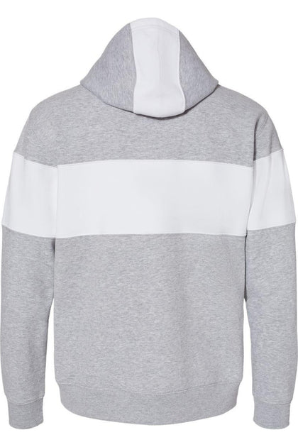 J. America Varsity Fleece Colorblocked Hooded Sweatshirt Grey XLarge 3