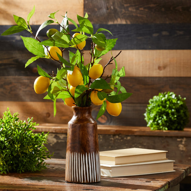 Hivvago Lemon Fruit Foliage Branch Yellow/Green 85 cm 3