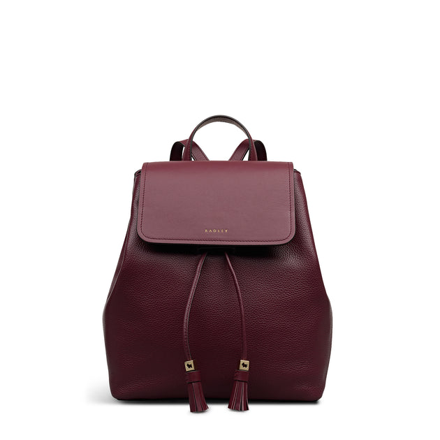 Radley Noble Alley Small Flapover Backpack Red Small 2
