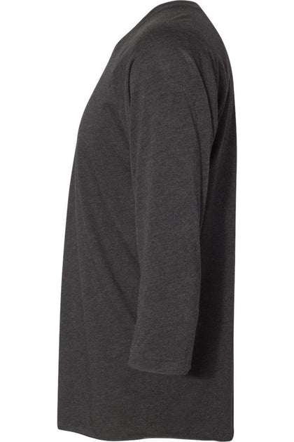 Next Level Unisex Triblend Three-Quarter Raglan T-Shirt Grey Large 4