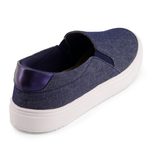 Andrea Casual Slip On Canvas Sneakers Blue US 7 5