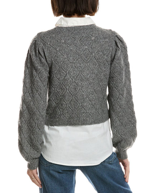 Ted Baker Pointelle Sweater Grey Small 3