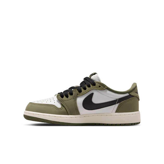 Jordan 1 Retro Low Medium Olive Summit White Green US 4 3