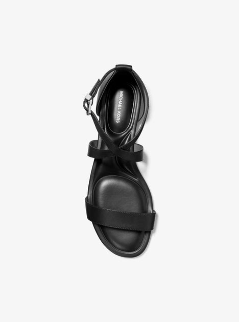 Michael Kors Alexa Flex Leather Sandal Blue US 9 4