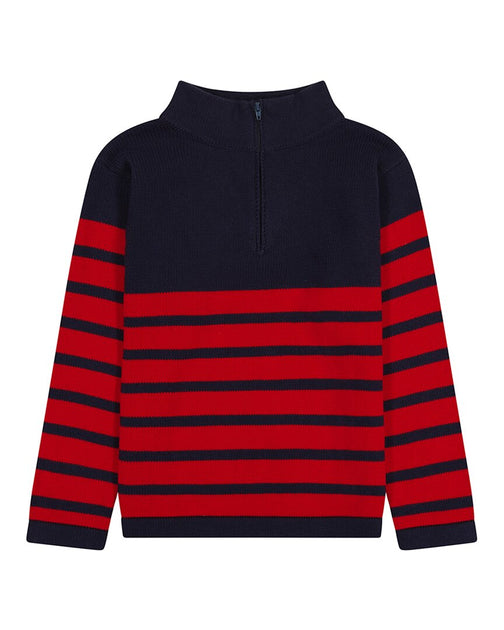 Busy Bees 3/4-Zip Sweater Blue US 4T 4