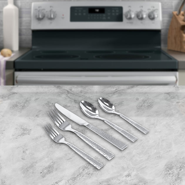 Gibson Prato Flatware Set 45 Piece Silver 3