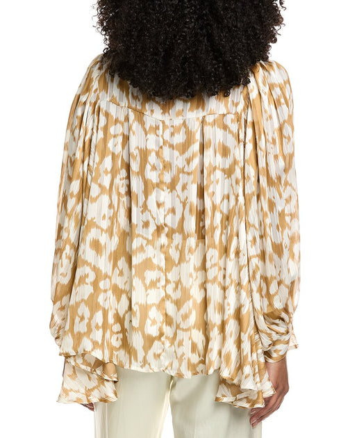 Beulah Printed Blouse Yellow Small 3