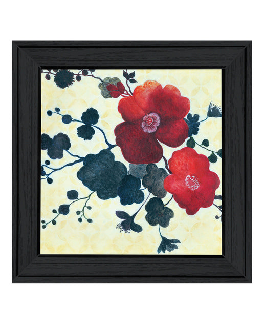 Hivvago Japanese Blossoms Framed Print Wall Art Black 9